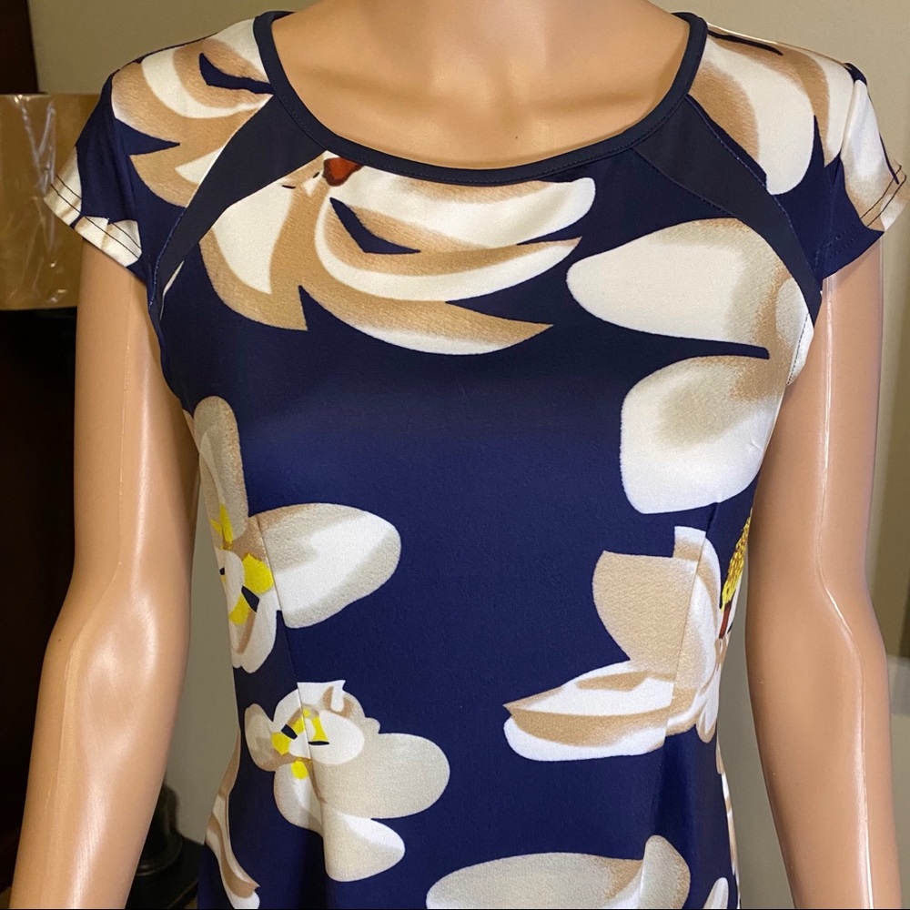 Blue dress with flowers